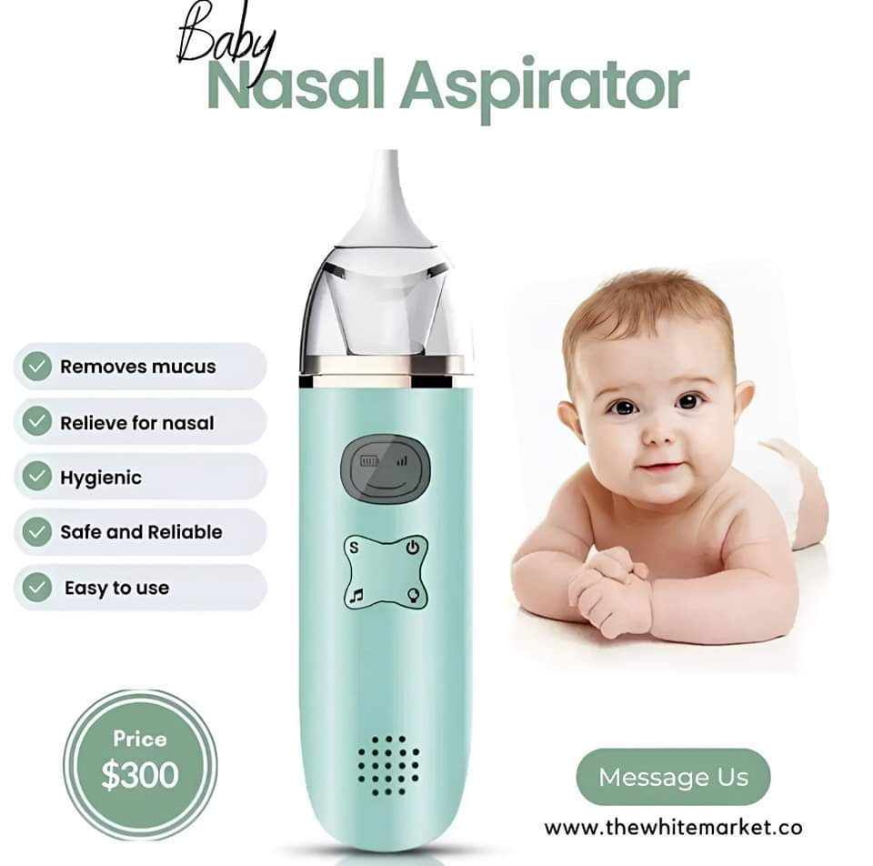 Baby Nasal Aspirator Electric Nose Sucker Baby Nose Sucker, Baby Nose Cleaner Rechargeable Nasal Aspirator for Toddler and Newborns Booger Sucker