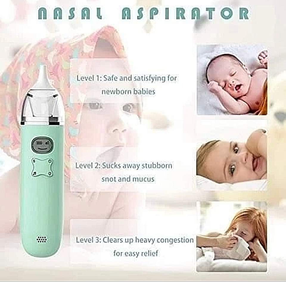 Baby Nasal Aspirator Electric Nose Sucker Baby Nose Sucker, Baby Nose Cleaner Rechargeable Nasal Aspirator for Toddler and Newborns Booger Sucker