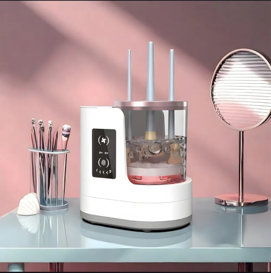 Makeup brush cleaner and dryer 
