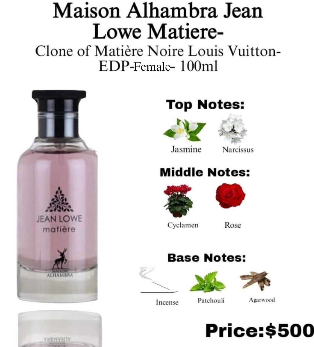 Maison Alhambra Jean Lowe Matiere- Women- EDP- 100ml