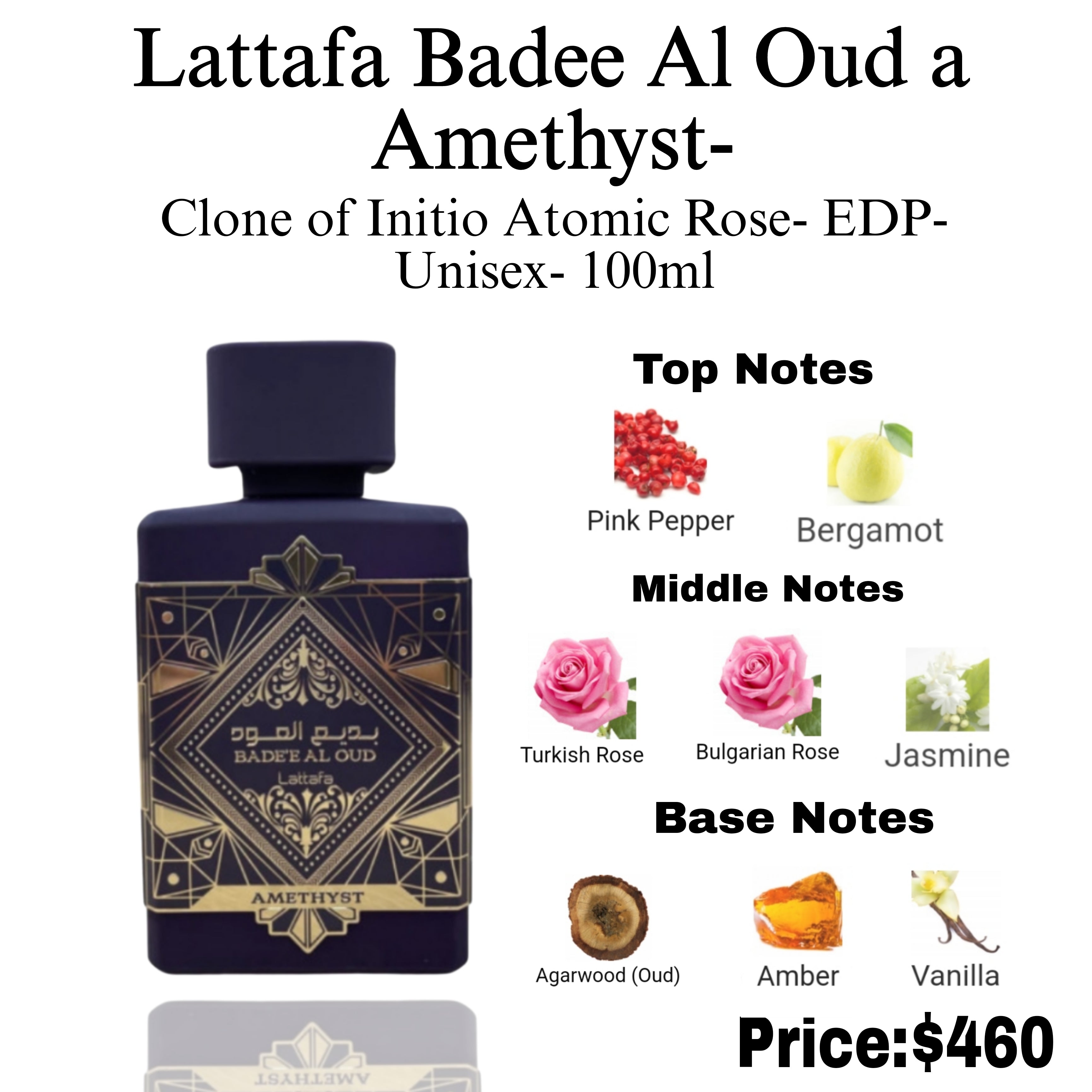 Lattafa Badee Al Oud Amethyst- Unisex- EDP- 100ml