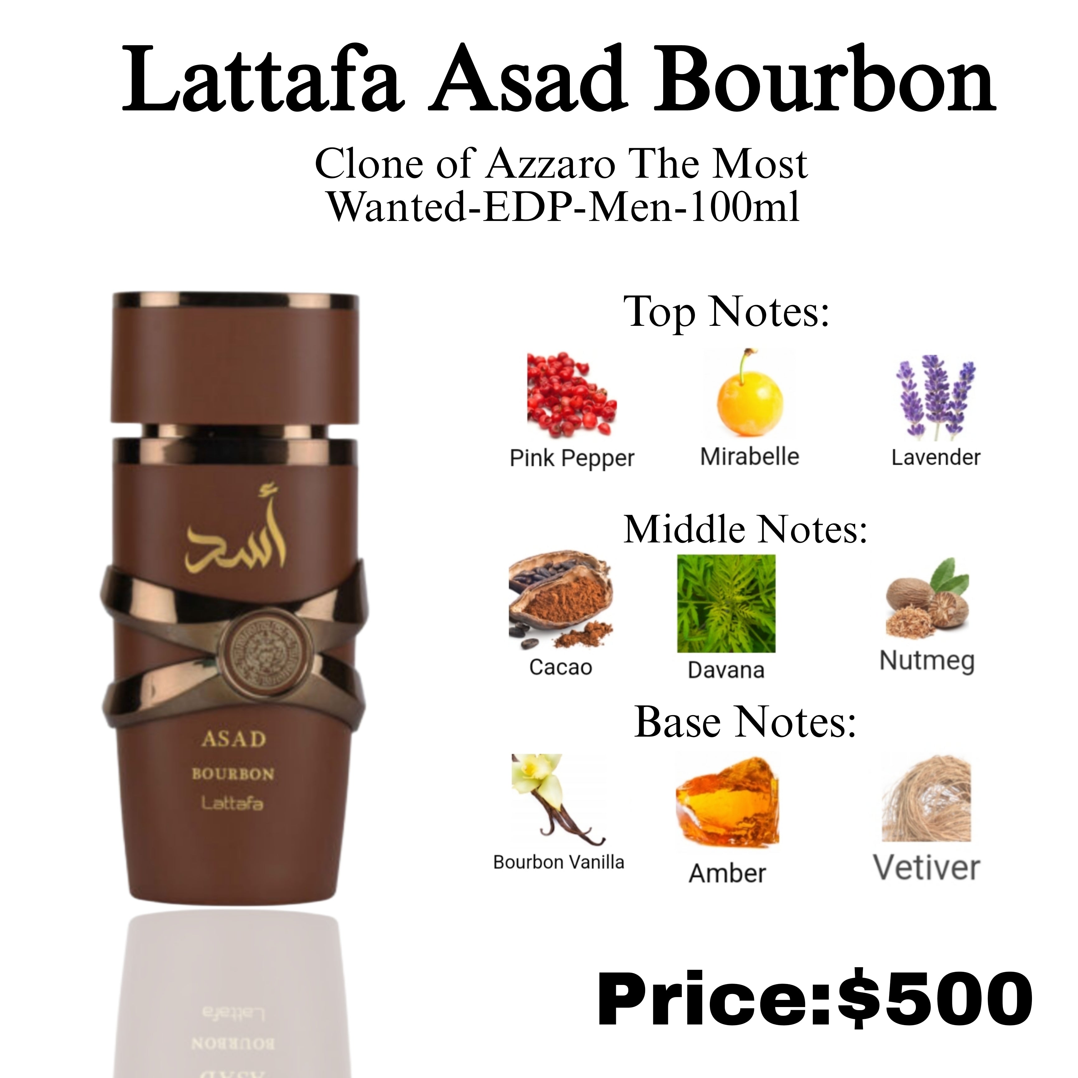 Lattafa Asad Bourbon- Men- 100ml- EDP