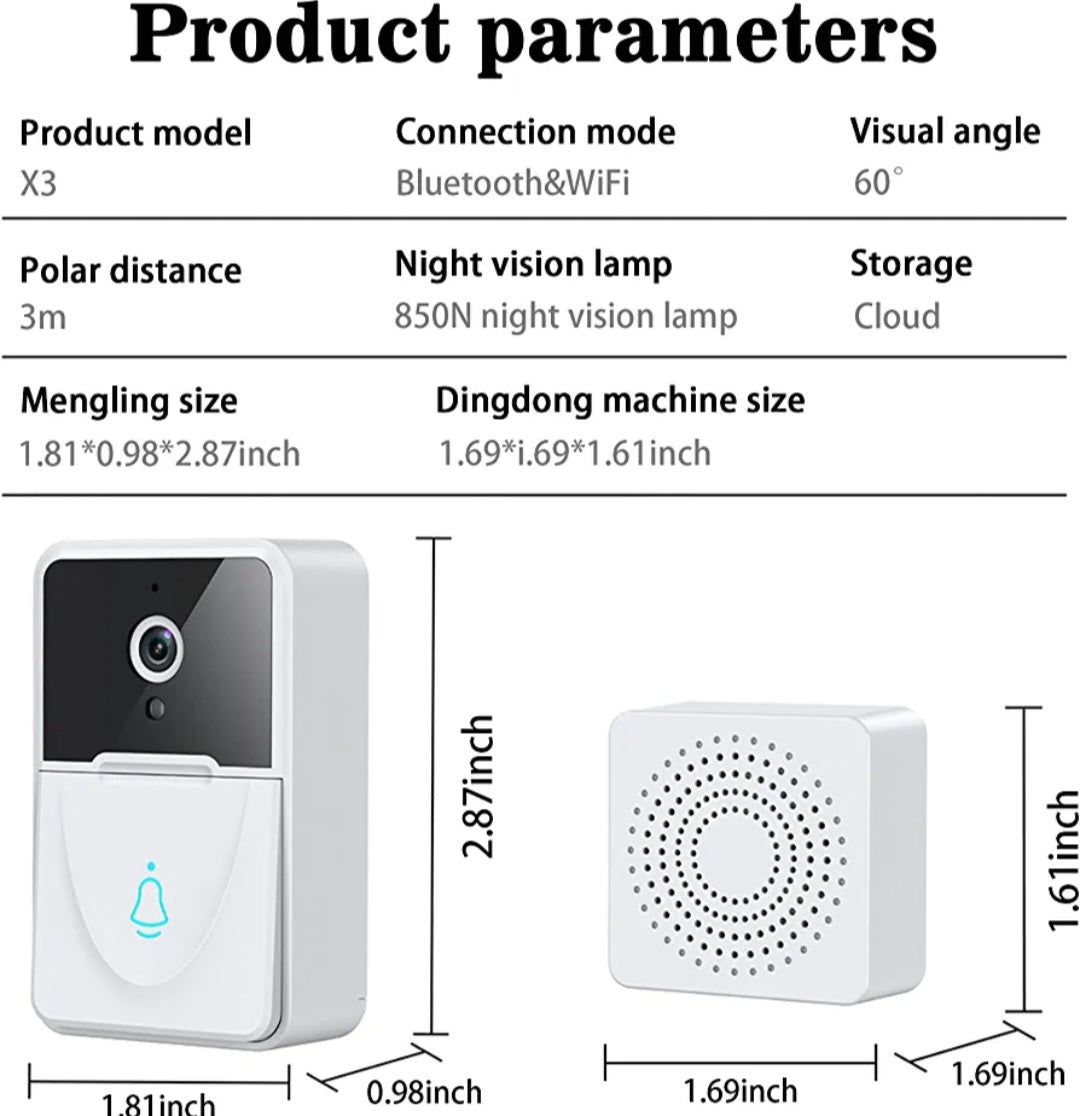 Zeno Smart Video Doorbell/Smart WIFI Doorbell