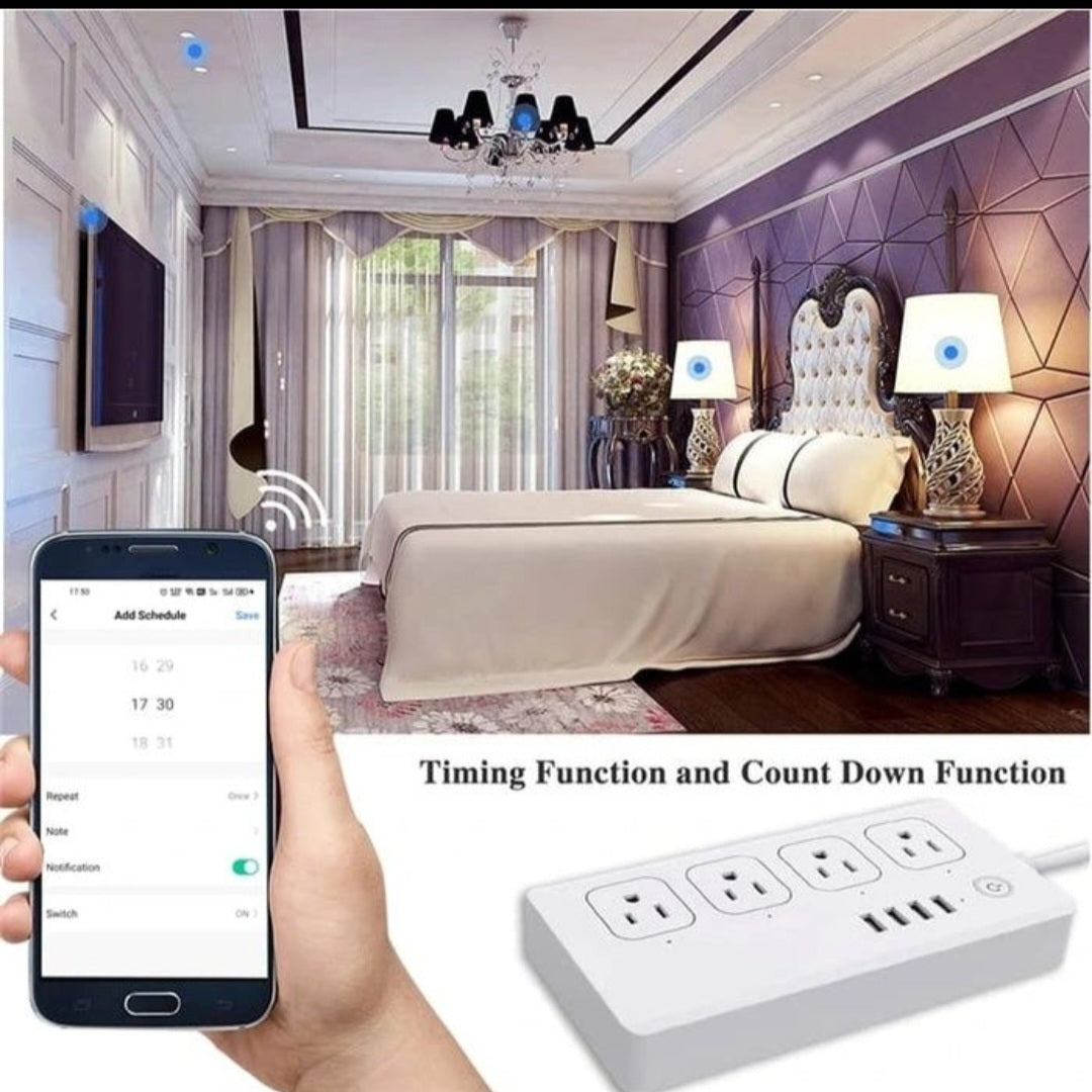 Smart Plug Surge Protector Power Strip With USB Ports, Wireless 2.4GHz Connectivity, App Controlled, Safe & Secure